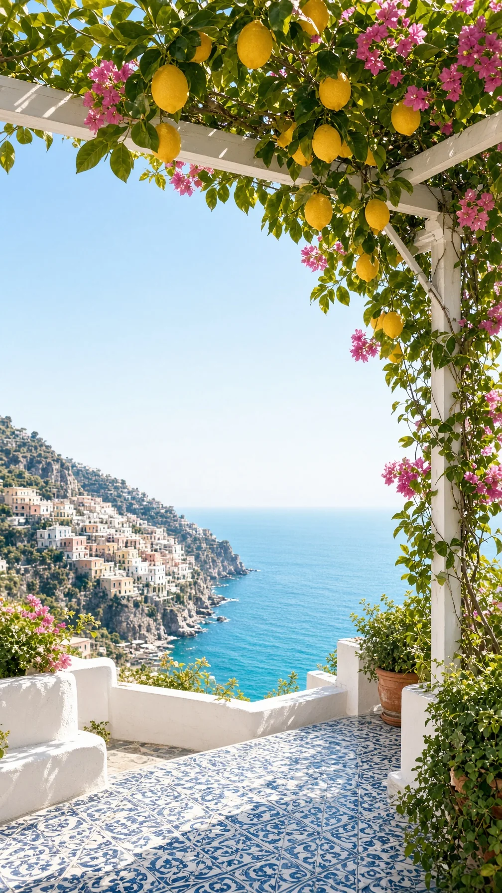 Atmosfera modelului Amalfi cu lămâi