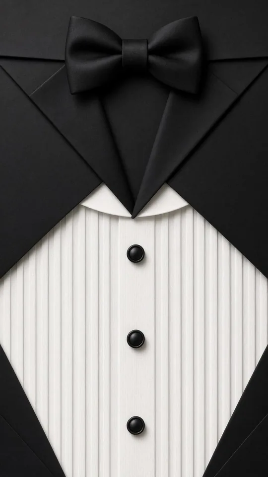 Invitația Tuxedo alb-negru, deschiderea